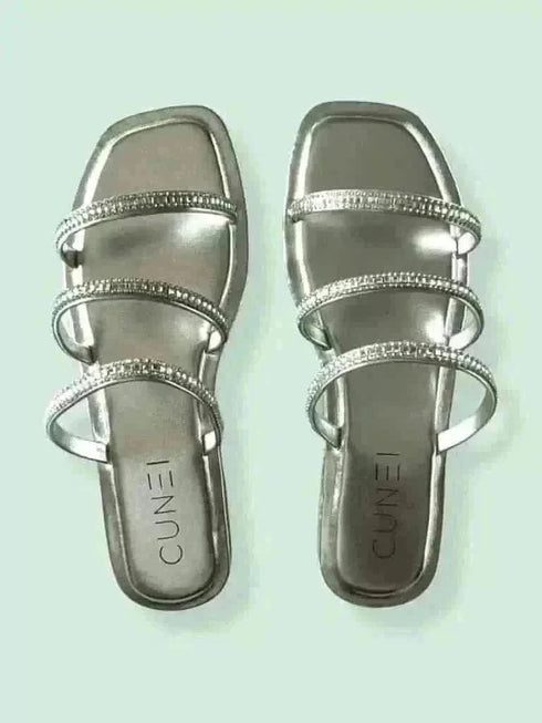 Silver Shimmer Flats - cunei